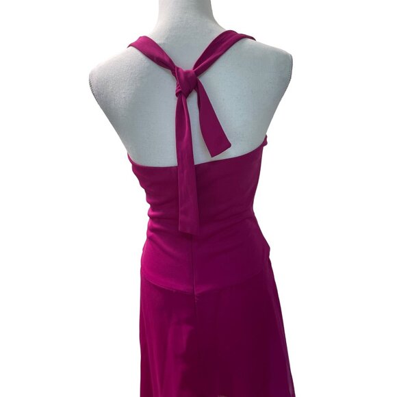 Blondie Nites by Linda Bernell Womens Rhinestone Hi Low Halter Dress Pink Size 7 - Picture 3 of 5